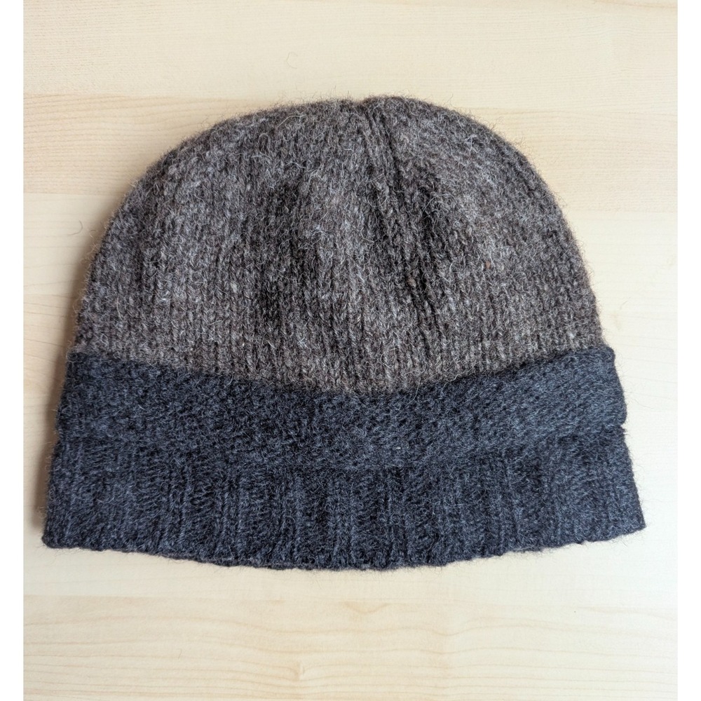 Everest Designs Dapper Don Made in Nepal Fleece Lined Wool Hat Grey Brown - Picture 7 of 12